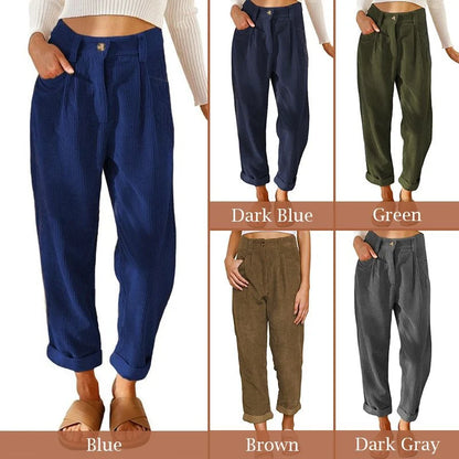 Women's Textured Straight Leg Trousers