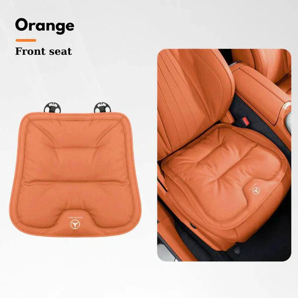 Soft Leather Car Seat Cushion Set with Anti Slip Silicone Backing