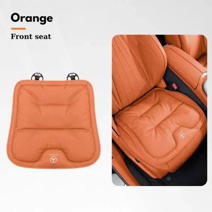 Soft Leather Car Seat Cushion Set with Anti Slip Silicone Backing