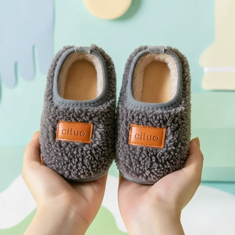 Children’s Cosy Plush-Lined Anti-Slip Winter House Booties