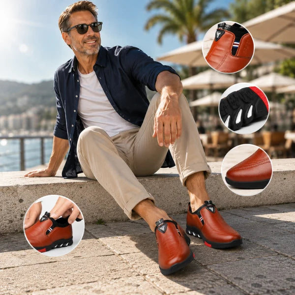 Men's Smart Leather Look Lace Up Shoes