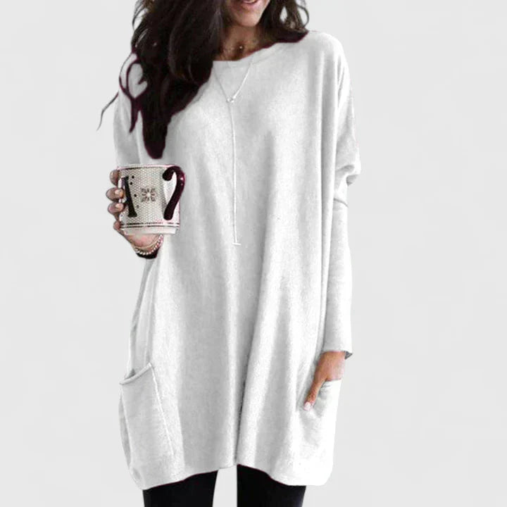 Women’s Soft Knit Pocket Tunic Top