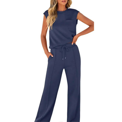 Women’s Relaxed Wide-Leg Coordinated Lounge Set