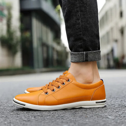 Men’s Leather-Look Everyday Trainers