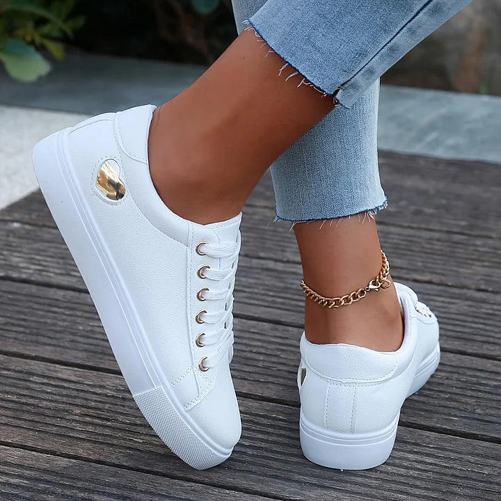 Women’s White Low-Top Trainers