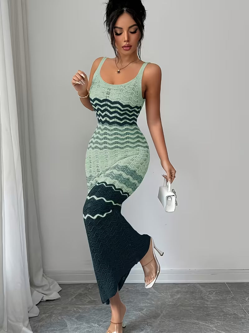 Women’s Crochet-Look Sleeveless Maxi Dress