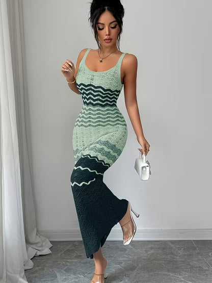 Women’s Crochet-Look Sleeveless Maxi Dress