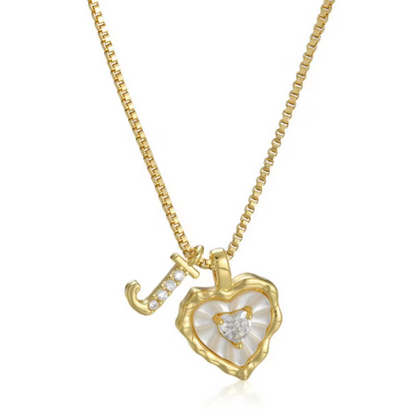 Women's Personalised Heart Initial Necklace