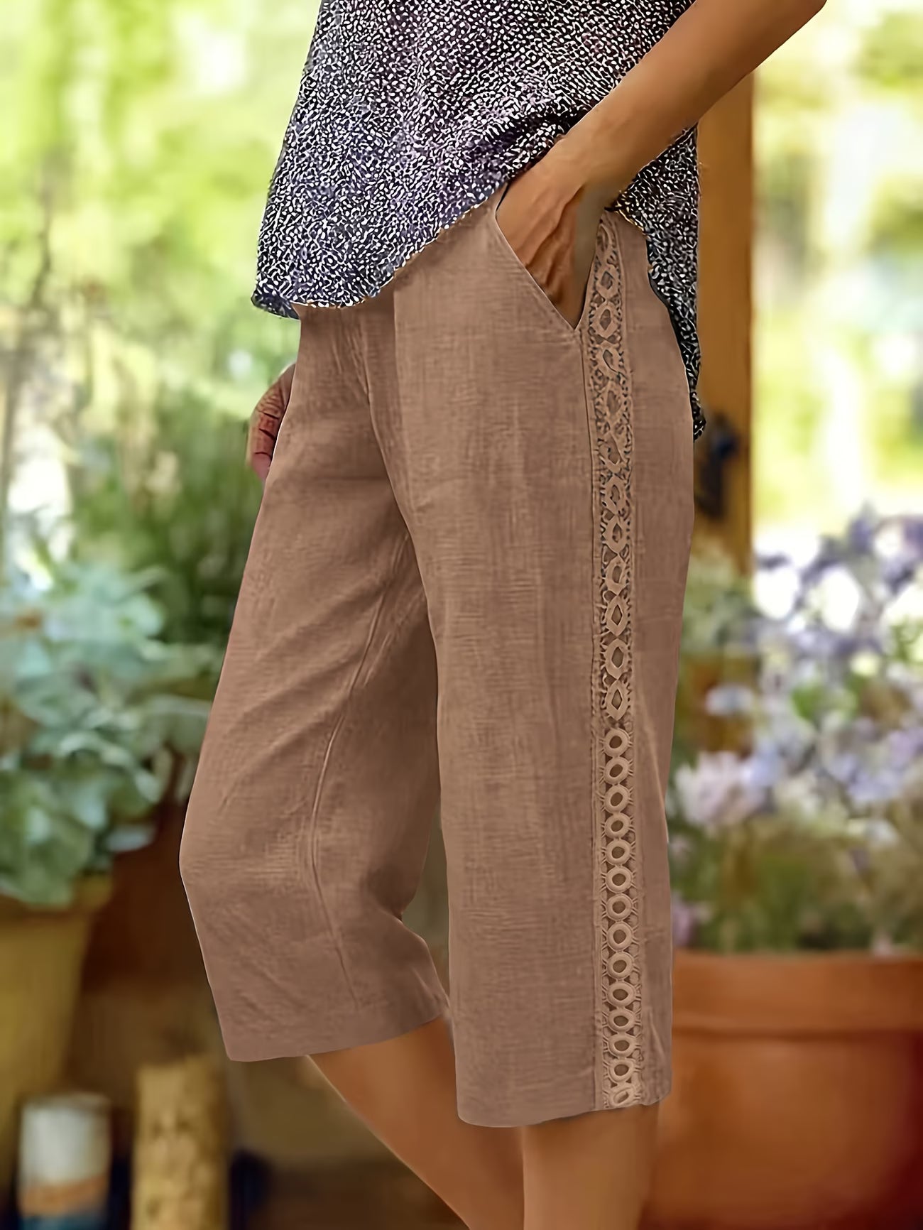 Women's Side-Lace Casual Trousers