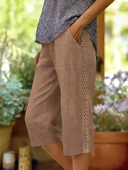 Women's Side-Lace Casual Trousers
