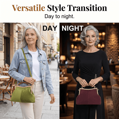 Women’s Textured Shell-Shape Frame Handbag