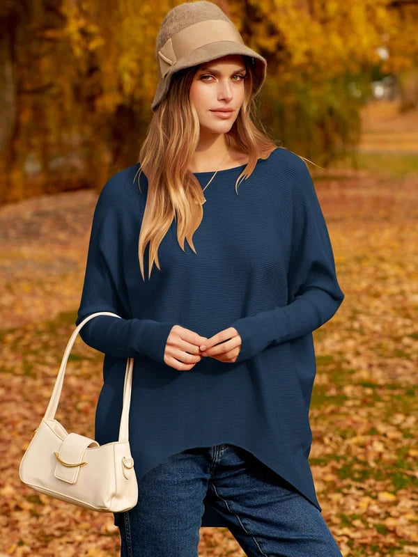 Women’s Ribbed Dolman Sleeve Knit Tunic Sweater