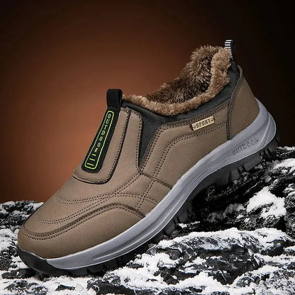 Men’s Fleece-Lined Slip-On Winter Walking Shoes