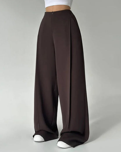 Women’s High-Waist Flowing Wide-Leg Trousers