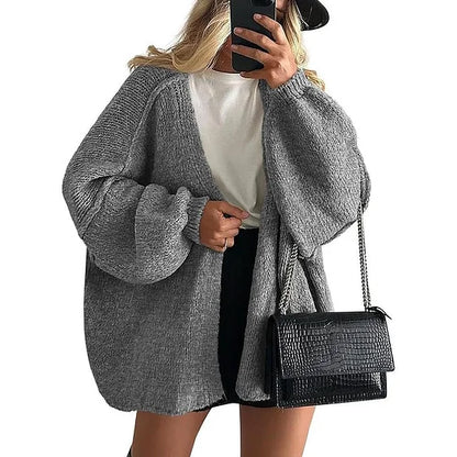 Women’s Relaxed Lantern Sleeve Open Cardigan