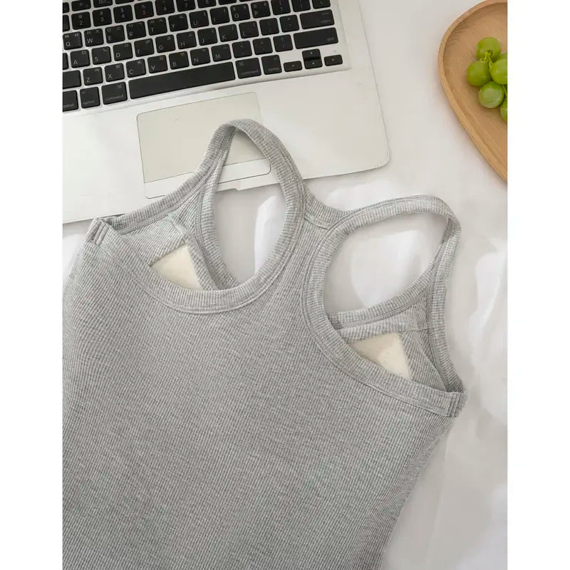 Women’s Ribbed Built-In Bra Tank Top