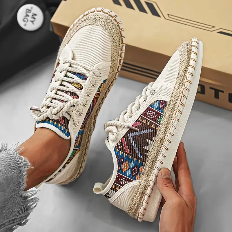 Men’s Breathable Casual Vintage Bohemian Espadrille Trainers