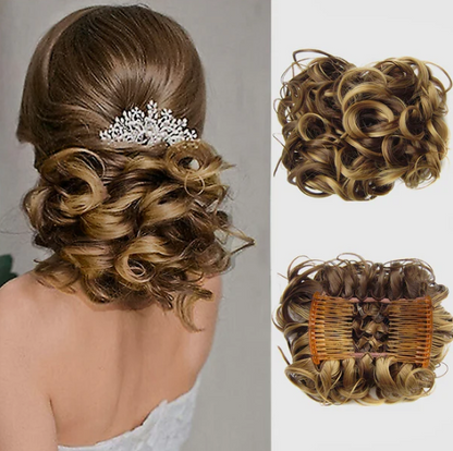 Women’s Messy Curly Bun Hair Extension Scrunchie