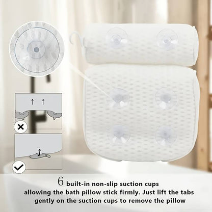 Bath Neck and Back Support Cushion
