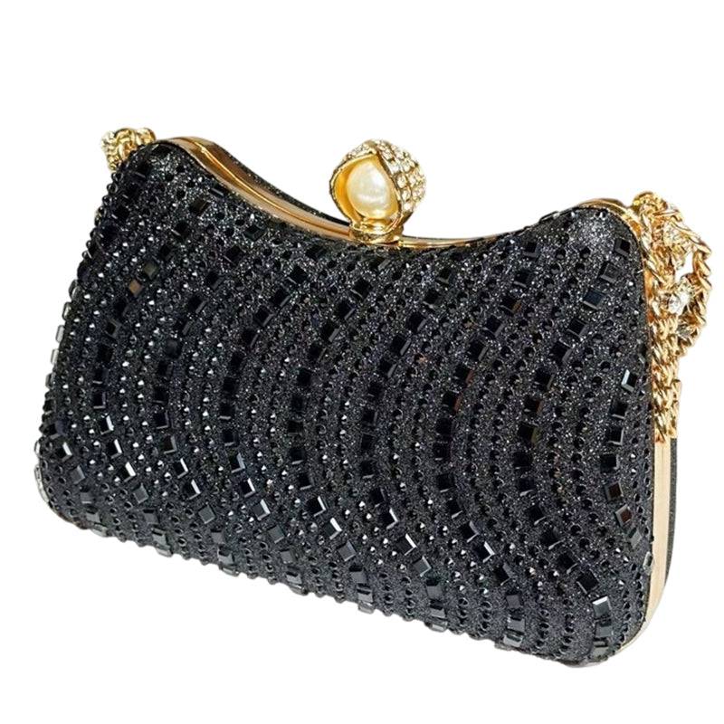 Women's Pearl Clasp Evening Clutch
