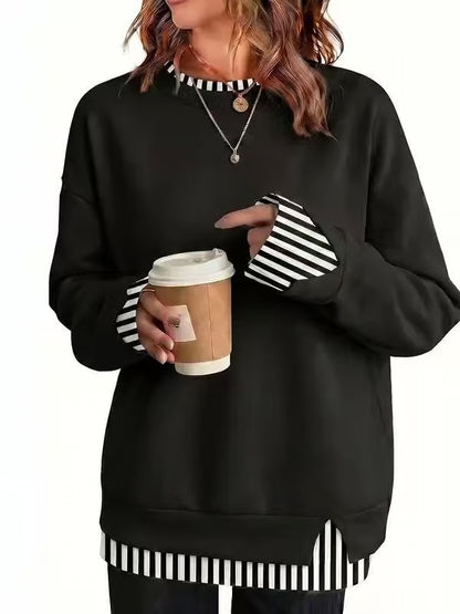 Women's Layered Look Relaxed Sweatshirt