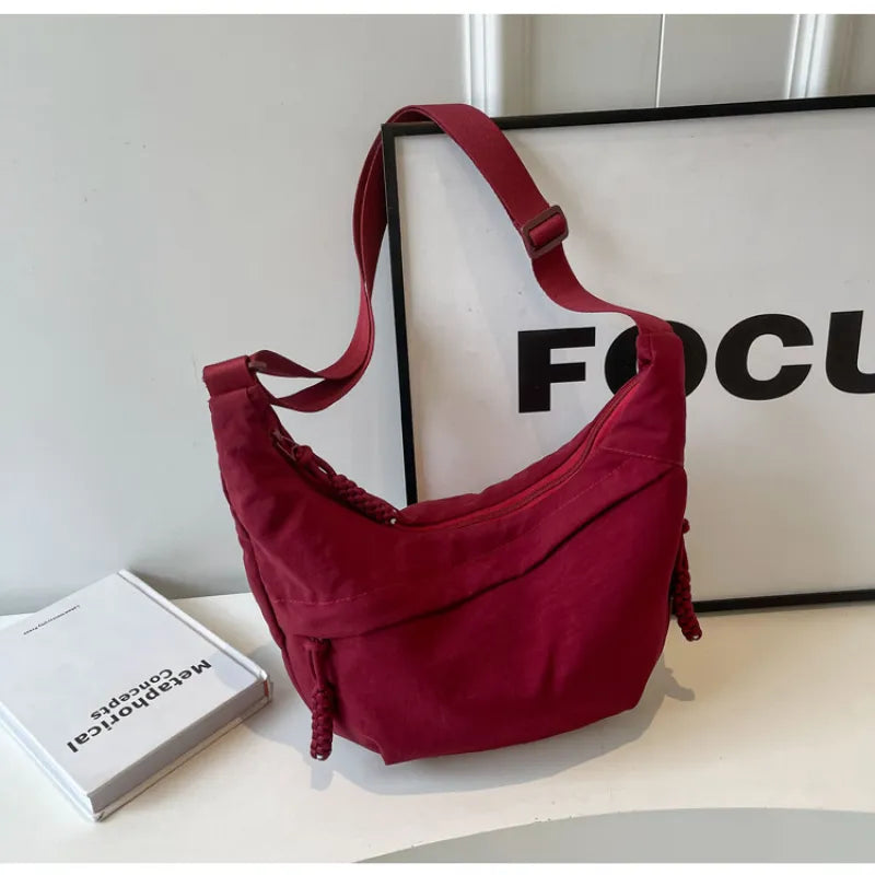 Women’s Multi-Pocket Nylon Crossbody Bag