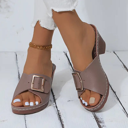 Women's Square Heel Sandals