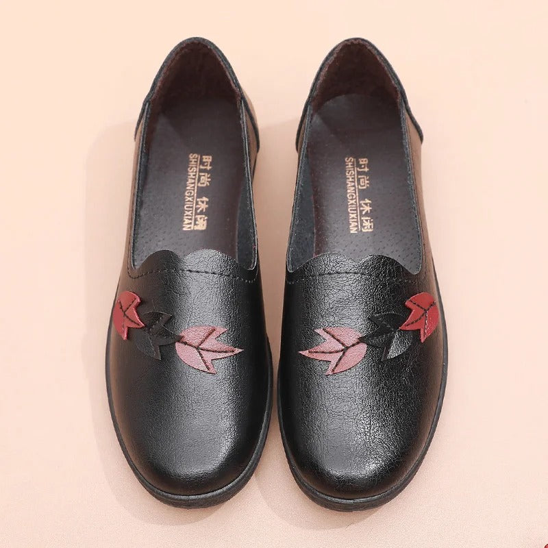Women's Casual Leather Slip-On Loafers