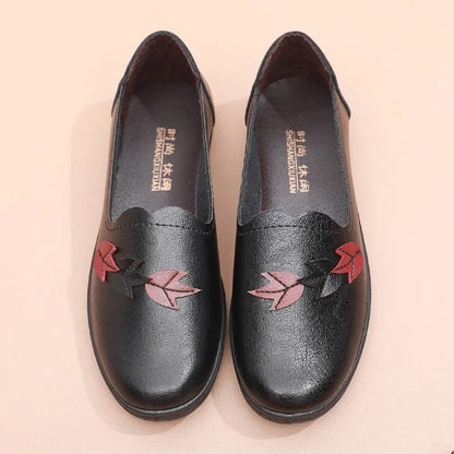 Women's Casual Leather Slip-On Loafers