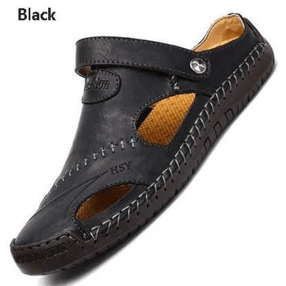 Soft Leather-Look Men's Breathable Outdoor Sandals