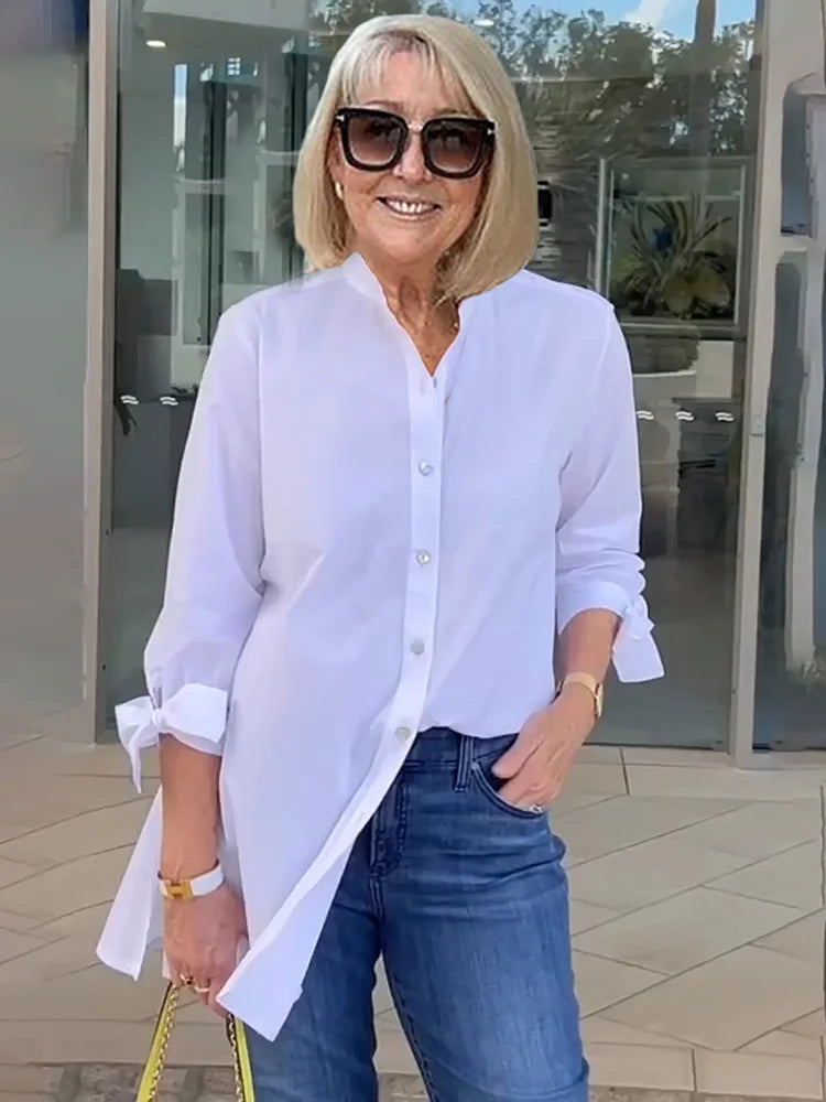 Women’s Elvara Swing Long Cotton Shirt Jacket