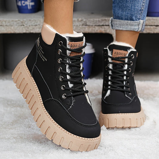 Women’s Warm-Lined Supportive Leather-Look Ankle Boots
