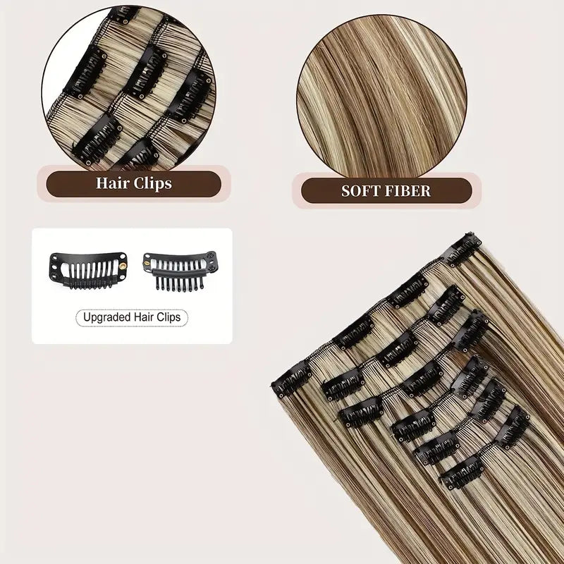 Women’s Clip-On Highlight Hair Extensions