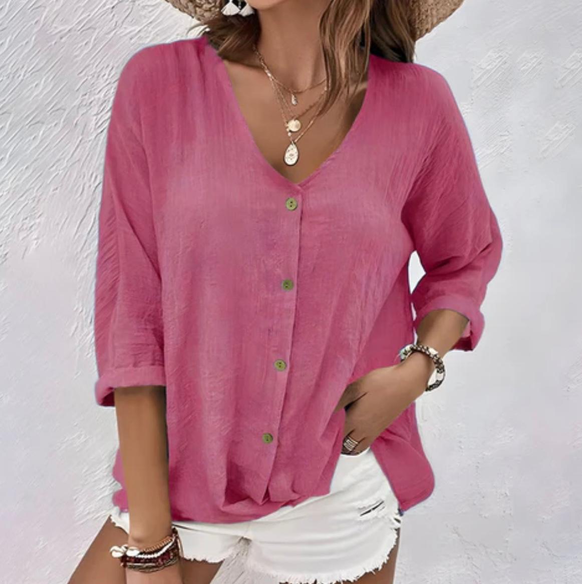 ELEGANT V NECK T SHIRT