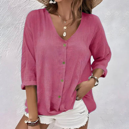 ELEGANT V NECK T SHIRT