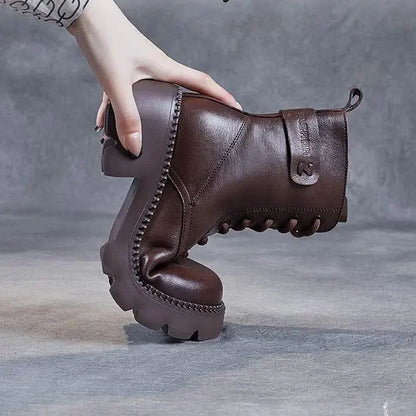 Women's Comfortable Leather-Look Boots