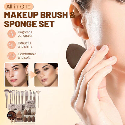 Women's Make-Up Brush and Sponge Set