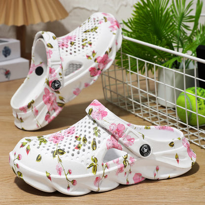 Women's Floral Ventilated Garden Clogs