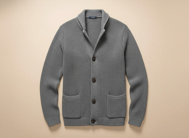 Men’s Classic Wool Knit Button Cardigan