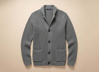 Men’s Classic Wool Knit Button Cardigan