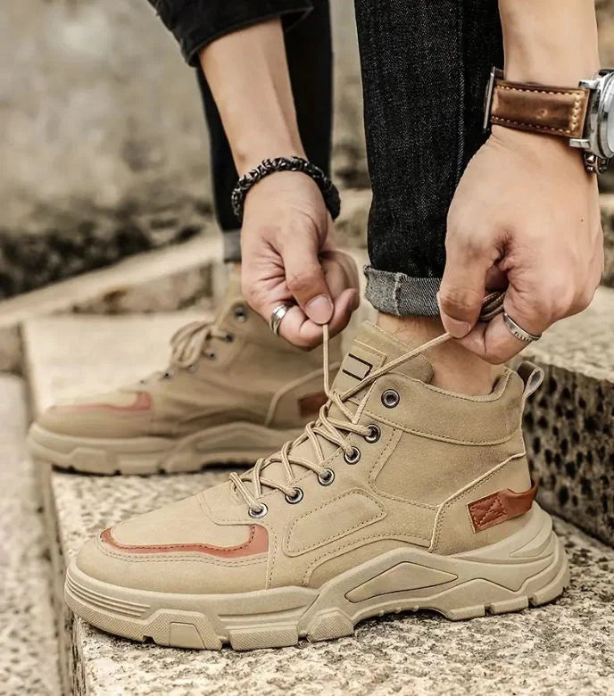 Men's Waterproof Leather-Look Boots