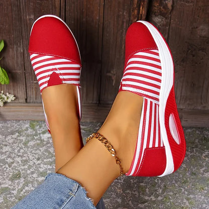 Women’s Comfort Striped Slip-On Trainers