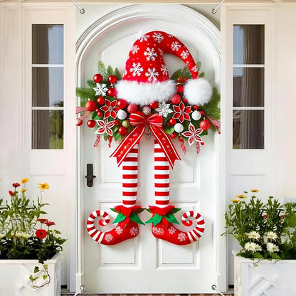 Christmas Elf Legs Door Banner