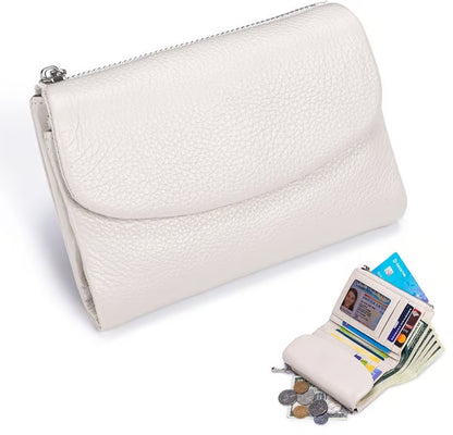 Pebble-Grain Leather-look RFID Wallet