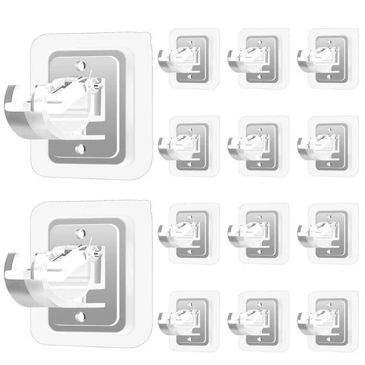 Drill-Free Adjustable Curtain Rod Bracket Holders