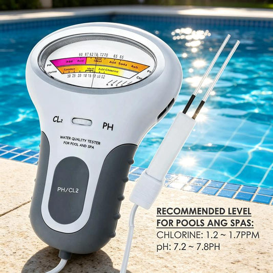 Electronic Pool pH and Chlorine Tester