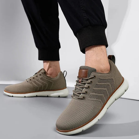 Men’s Breathable Mesh Lace-Up Trainers