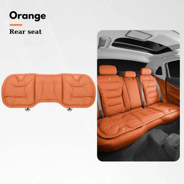 Soft Leather Car Seat Cushion Set with Anti Slip Silicone Backing