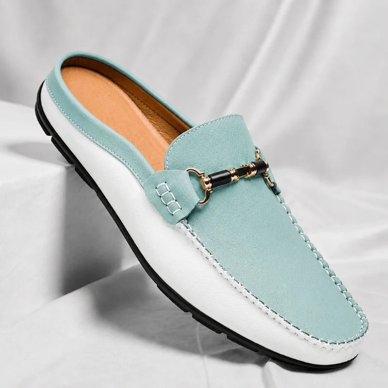 Men’s Colour-Block Backless Loafers