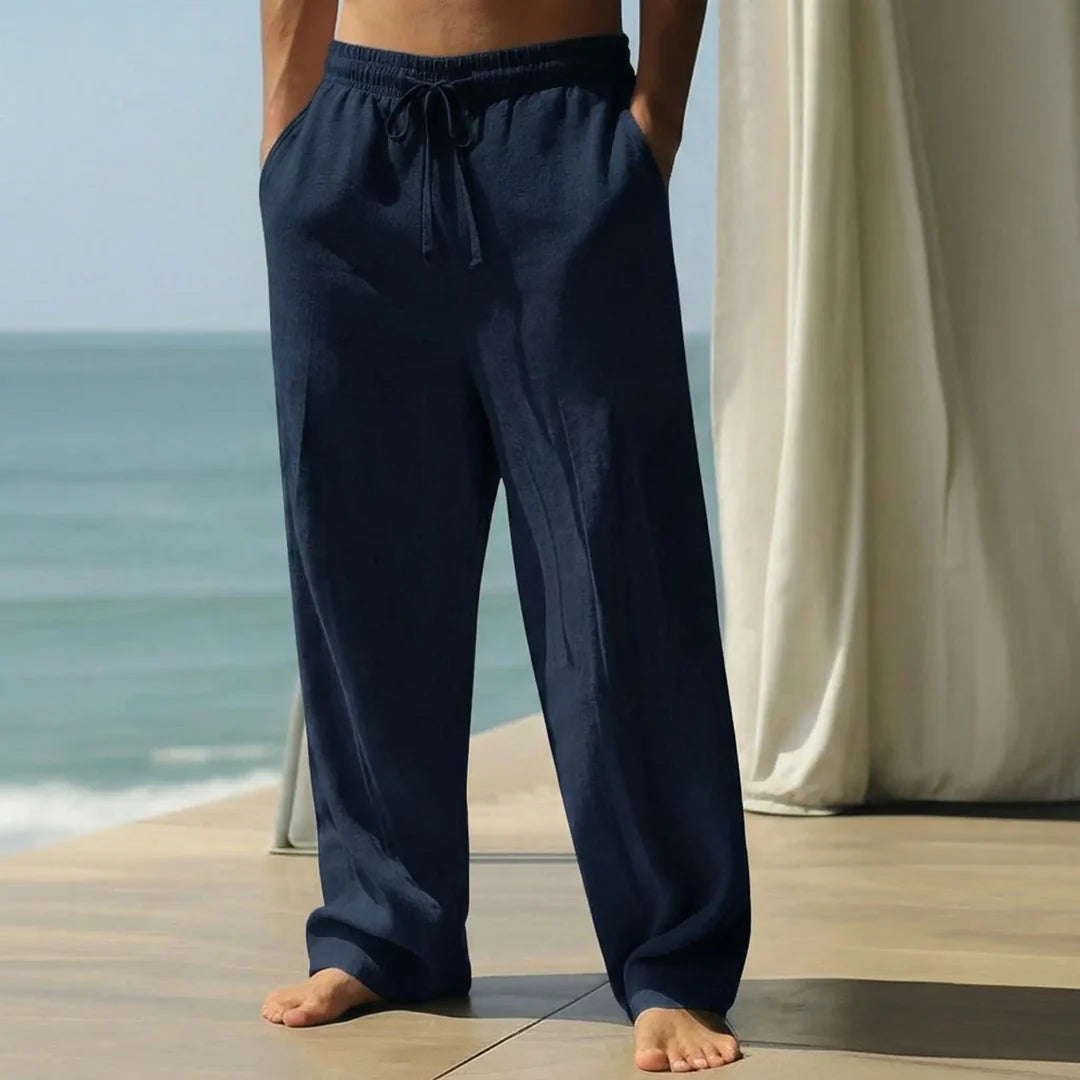 Men’s 3-Pack Linen-Look Relaxed Trousers